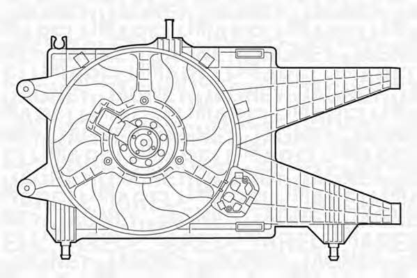 Magneti marelli 069422047010 Hub, engine cooling fan wheel 069422047010