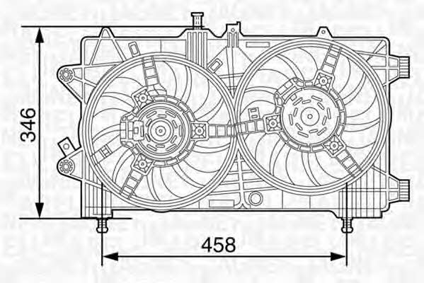 Magneti marelli 069422447010 Hub, engine cooling fan wheel 069422447010