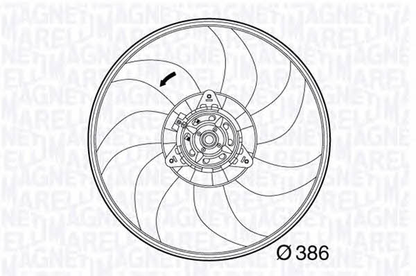 Magneti marelli 069422563010 Hub, engine cooling fan wheel 069422563010