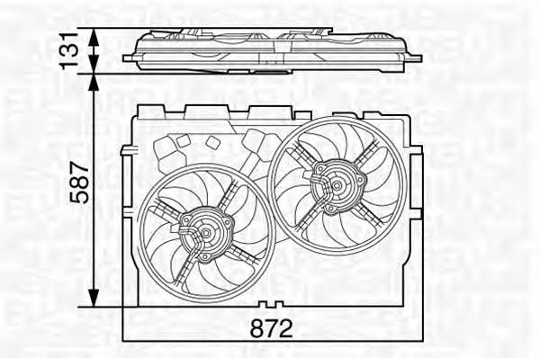 Magneti marelli 069422582010 Hub, engine cooling fan wheel 069422582010