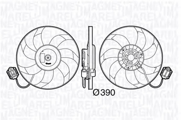 Magneti marelli 069422585010 Hub, engine cooling fan wheel 069422585010