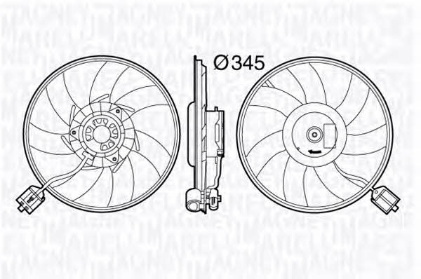 Magneti marelli 069422587010 Hub, engine cooling fan wheel 069422587010