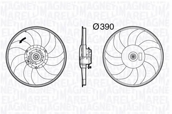 Magneti marelli 069422589010 Hub, engine cooling fan wheel 069422589010
