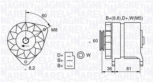 Magneti marelli 054022581010 Alternator 054022581010