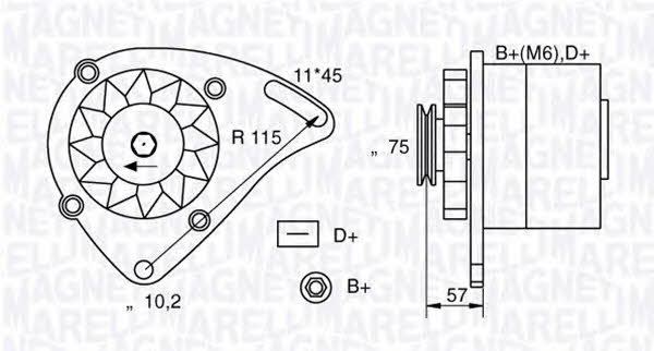 Magneti marelli 063321000010 Alternator 063321000010