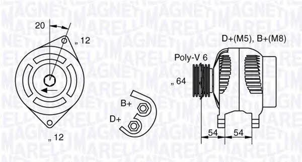 Magneti marelli 063321810010 Alternator 063321810010