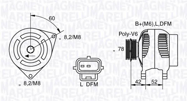 Magneti marelli 063341711010 Alternator 063341711010