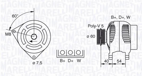 Magneti marelli 063341730010 Alternator 063341730010