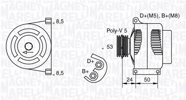 Magneti marelli 063377010010 Alternator 063377010010