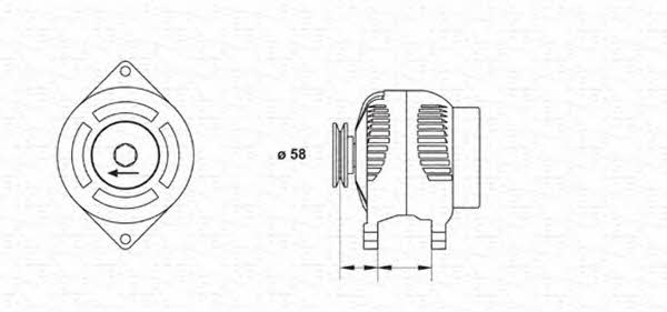 Magneti marelli 943346053010 Alternator 943346053010