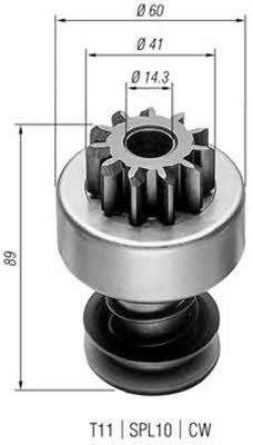 940113020021 Magneti marelli Freewheel gear, starter