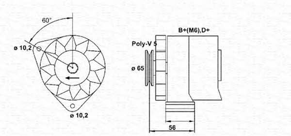 Magneti marelli 943356268010 Alternator 943356268010