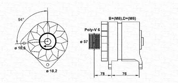 Magneti marelli 943356520010 Alternator 943356520010