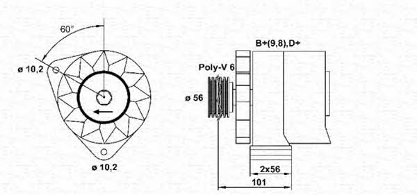 Magneti marelli 943356808010 Alternator 943356808010