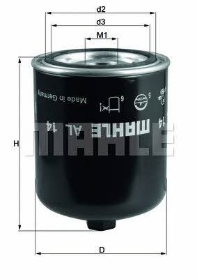 Mahle/Knecht AL 14D Moisture dryer filter AL14D
