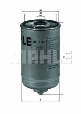 Fuel filter Mahle/Knecht KC 102