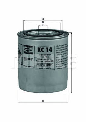 Mahle/Knecht KC 14 Fuel filter KC14