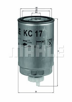 Mahle/Knecht KC 17D Fuel filter KC17D