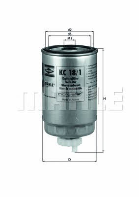 Mahle/Knecht KC 18/1 Fuel filter KC181