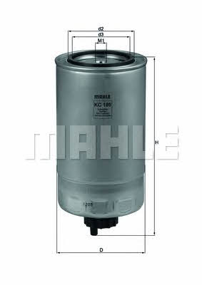 Fuel filter Mahle/Knecht KC 186