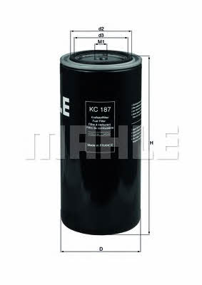 Mahle/Knecht KC 187 Fuel filter KC187