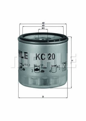 Fuel filter Mahle&#x2F;Knecht KC 20
