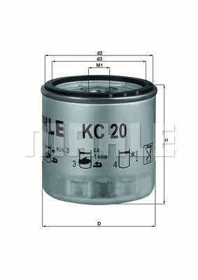 Fuel filter Mahle/Knecht KC 20
