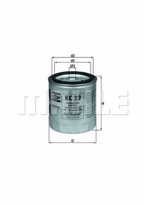 Fuel filter Mahle/Knecht KC 22