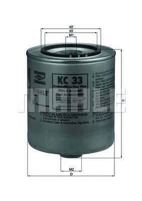 Mahle/Knecht KC 33 Fuel filter KC33