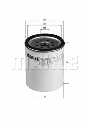 Mahle/Knecht KC 384D Fuel filter KC384D KC384D Mahle/Knecht Fuel filter