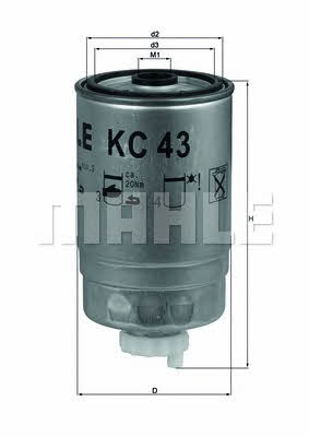 Fuel filter Mahle&#x2F;Knecht KC 43