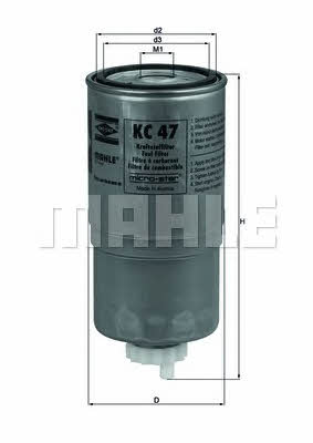 Fuel filter Mahle&#x2F;Knecht KC 47