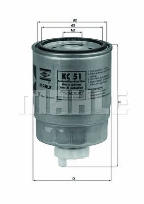 Mahle/Knecht KC 51 Fuel filter KC51