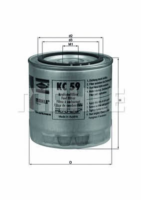 Mahle/Knecht KC 59 Fuel filter KC59