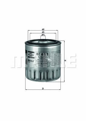Fuel filter Mahle/Knecht KC 63/1D