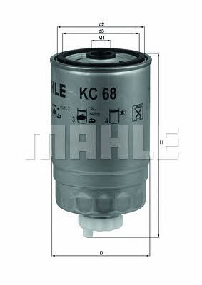 Mahle/Knecht KC 68 Fuel filter KC68