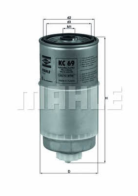 Fuel filter Mahle/Knecht KC 69