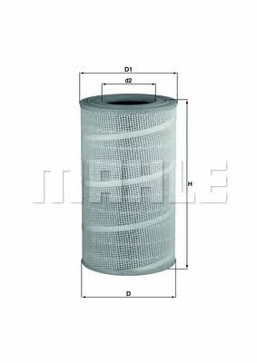 Mahle/Knecht LX 712 Air filter LX712 LX712 Mahle/Knecht Air filter