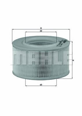 Air filter Saab 900: LX720 Mahle/Knecht Air filter