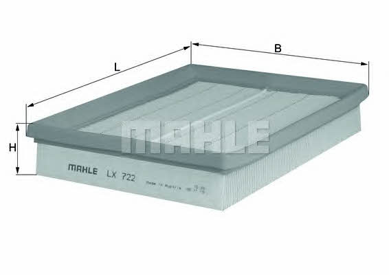Mahle/Knecht LX 722 Air filter LX722