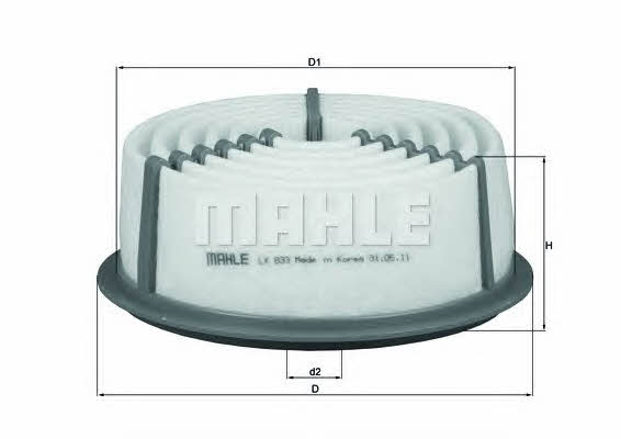 Mahle/Knecht LX 833 Air filter LX833