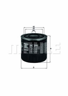 Mahle/Knecht OC 290 Oil Filter OC290