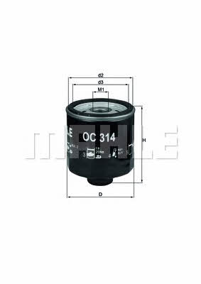 Mahle/Knecht OC 314 Oil Filter OC314