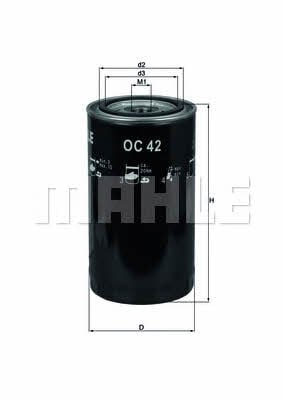 Oil Filter Mahle/Knecht OC 42