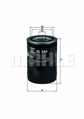 Oil Filter Mahle/Knecht OC 486