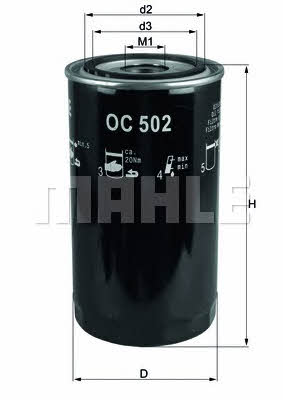 Oil Filter Mahle/Knecht OC 502