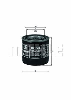 Mahle/Knecht OC 53 Oil Filter OC53