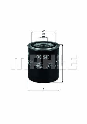 Oil Filter Mahle/Knecht OC 540