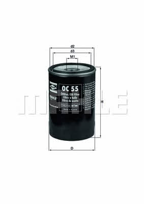 Mahle/Knecht OC 55 Oil Filter OC55