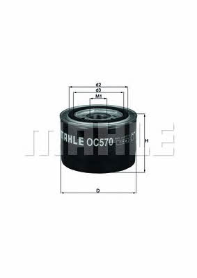 Oil Filter Mahle/Knecht OC 570